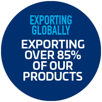 Exporting over 85% of our products