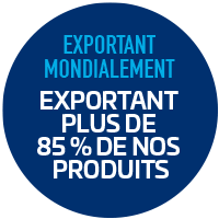 Exportant plus de 85% de nos produits